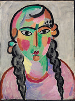 Das blasse Mädchen mit grauen Zöpfen