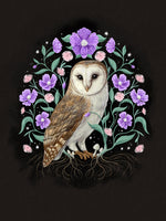 Barn Owl Folk Floral