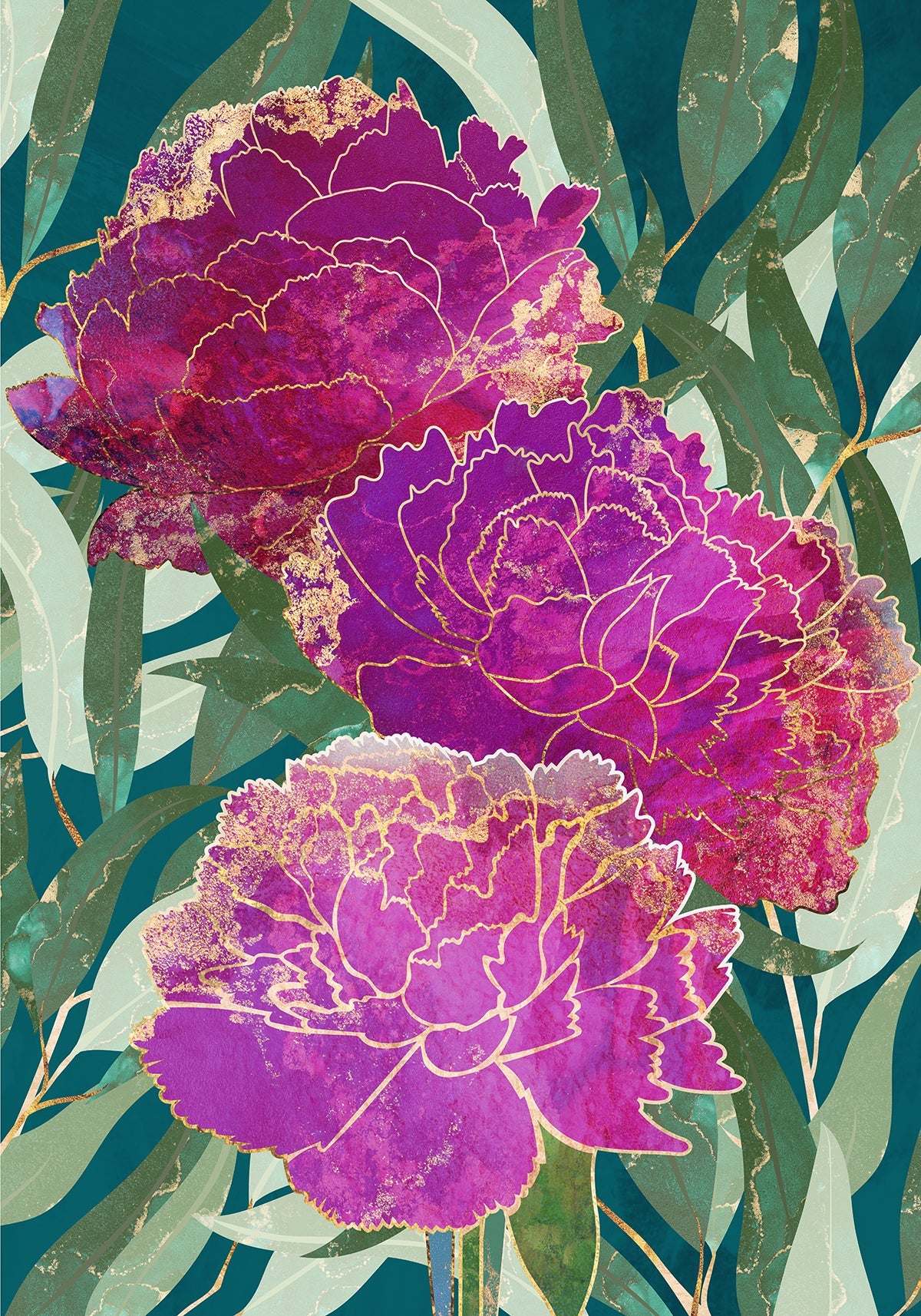 Golden Peonies