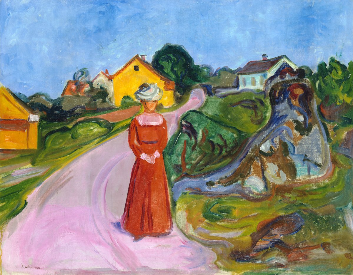 Edvard Munch - Dorfstrasse im Aasgaardstrand