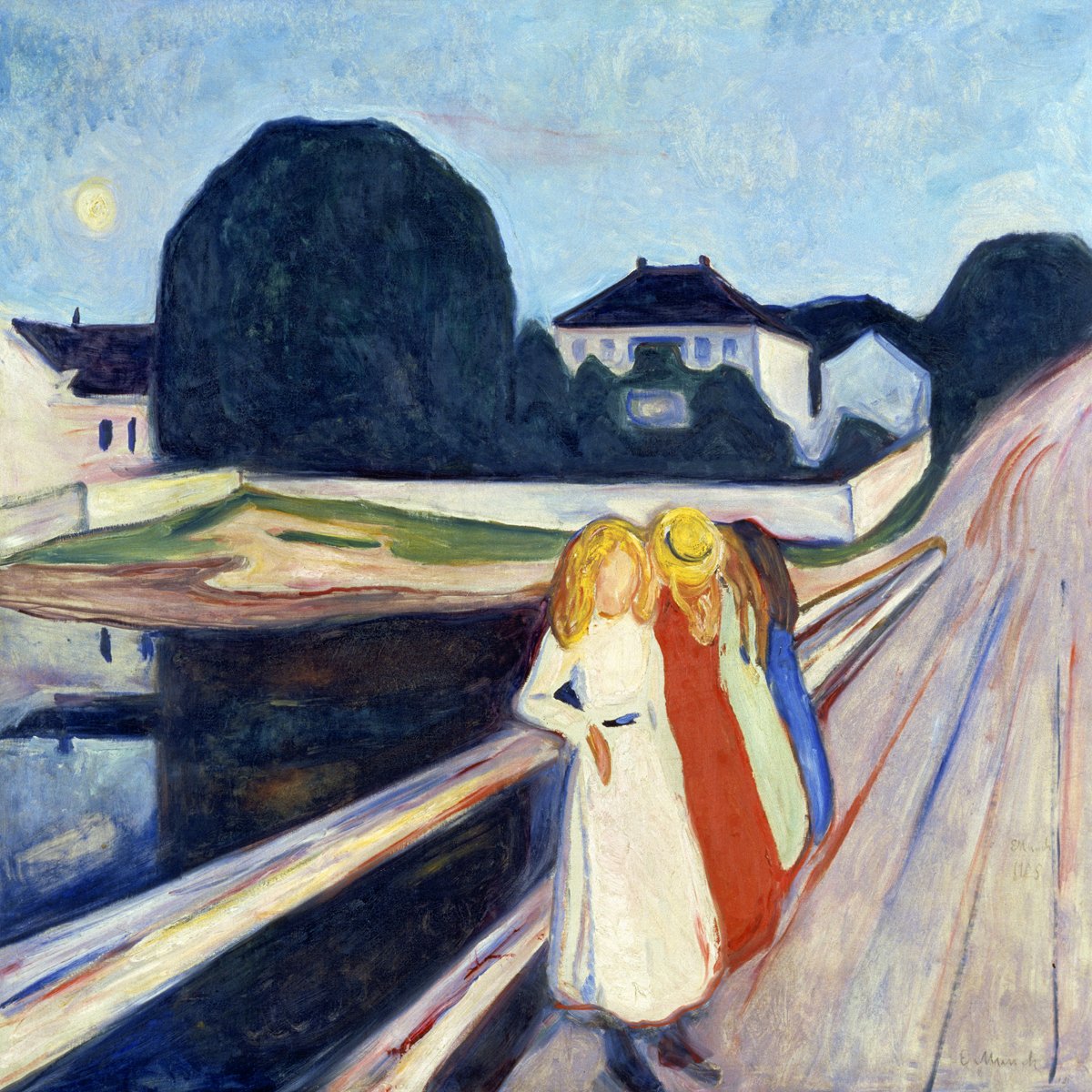 Edvard Munch - Vier Mädchen auf der Brücke