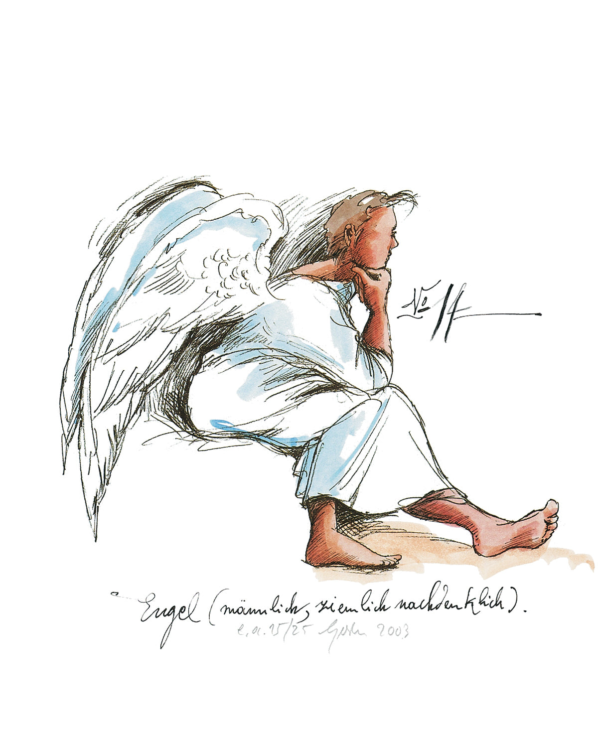 Sabine Gerke - Engel Nr. 14 (Kolorierung variiert)