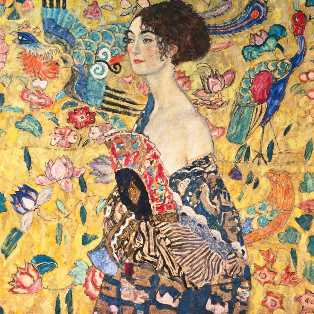 Gustav Klimt - Dame mit Fächer