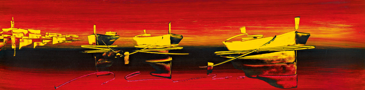 Irene Celic - Tre barche nel rosso II