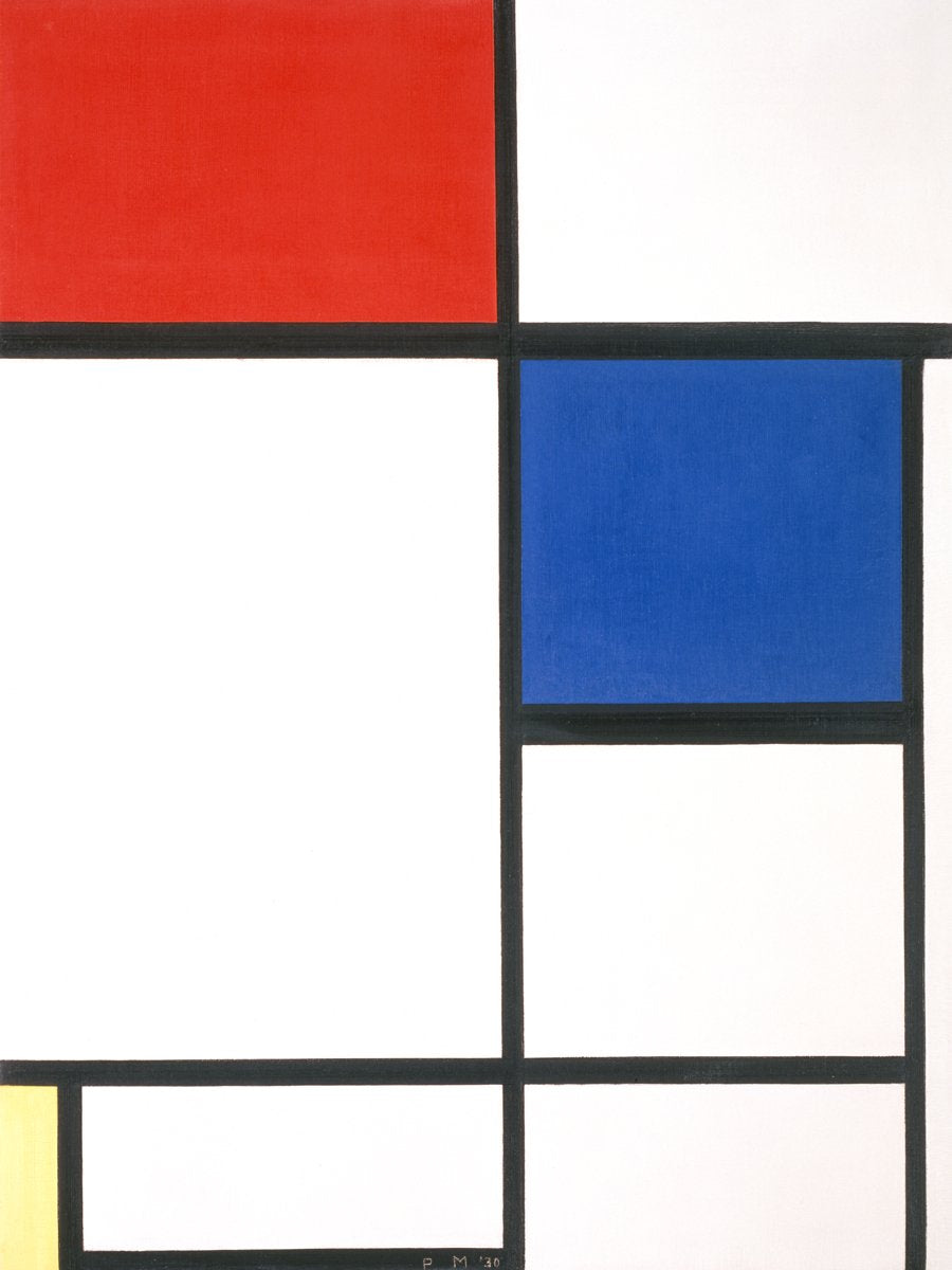 Piet Mondrian - Komposition II mit Rot, Blau und Gelb