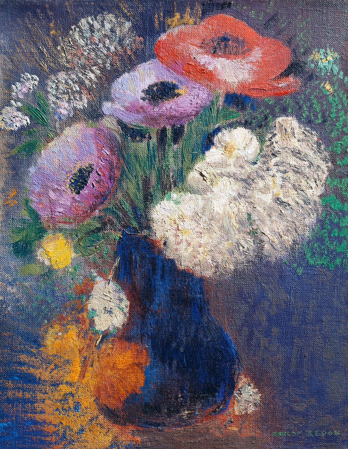 Odilon Redon - Phantasieblumen und Anemonen