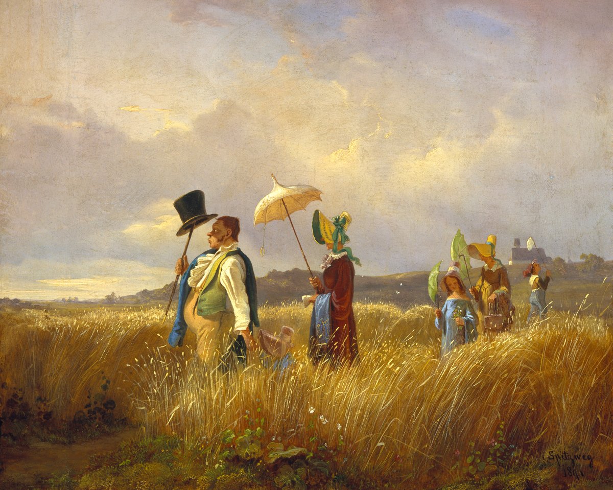 Carl Spitzweg - Der Sonntagspaziergang