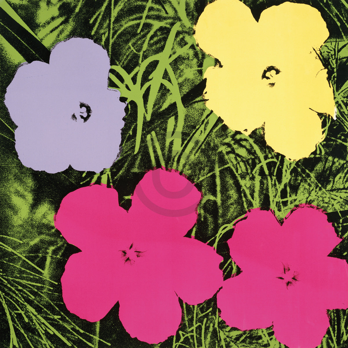 Flowers C. 1964 (1 purple, 1 yellow)