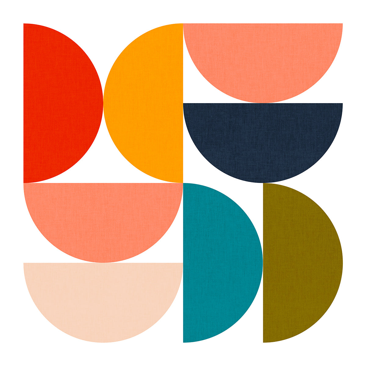 Mid Century Geometric Color Play IV