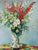 Blumenstrauß aus Gladiolen, Lilien und Margeriten