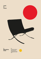 Barcelona Chair Red Circle