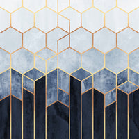 Soft Blue Hexagons