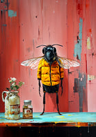 Bee In the Kitchen Watercolor Animal Art
