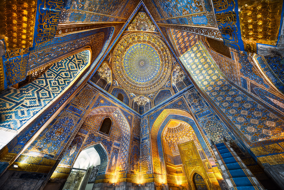Blue Gold Mosque Interior