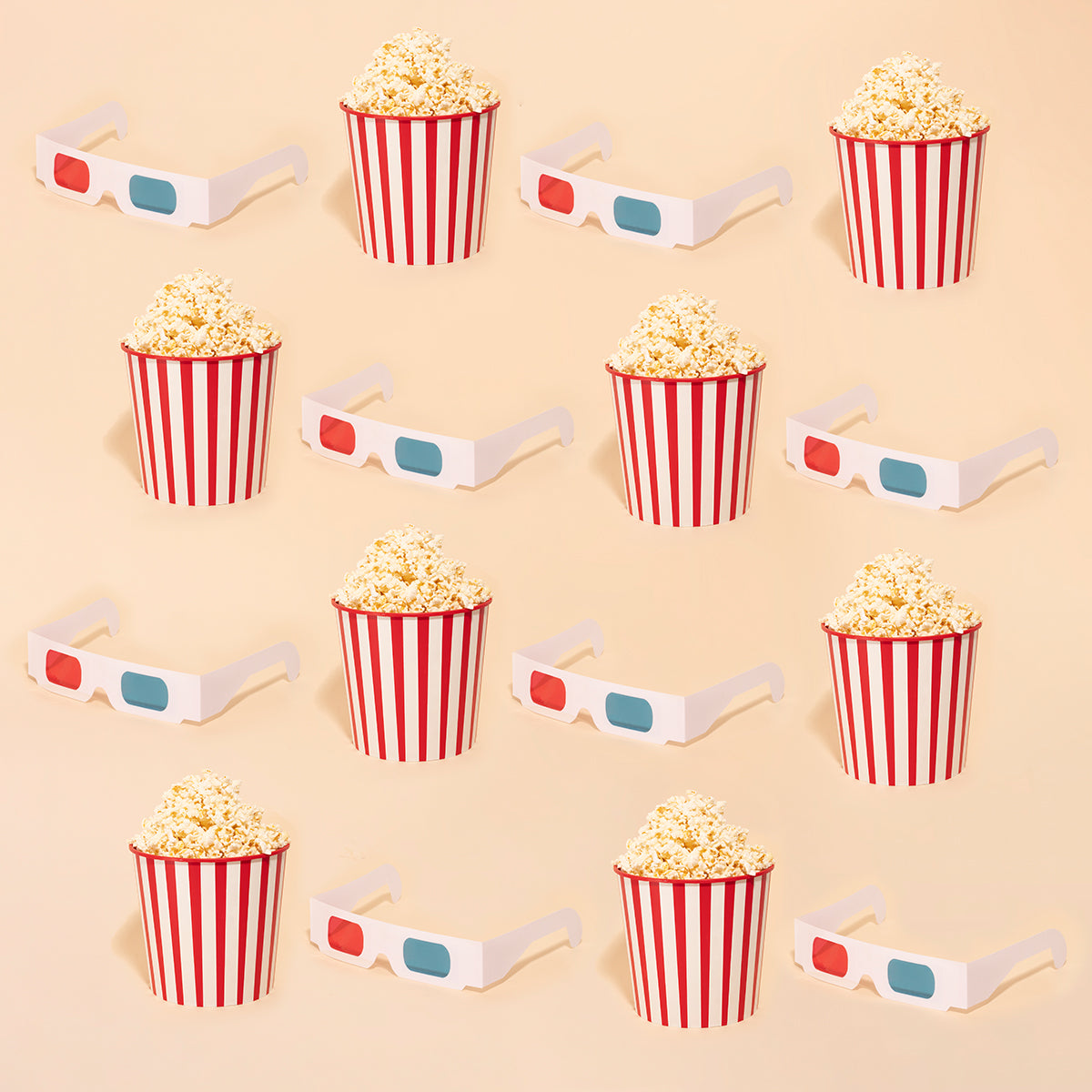 Popcorn And 3D Glasses