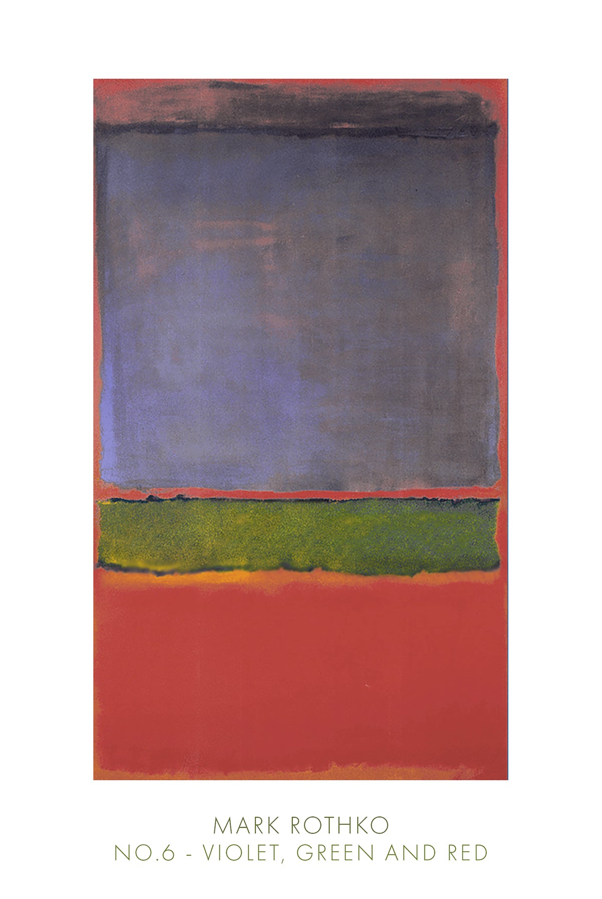 No. 6 (Violet, Green & Red), 1951 von Mark Rothko | Wandbilder von PGM Art  worlD