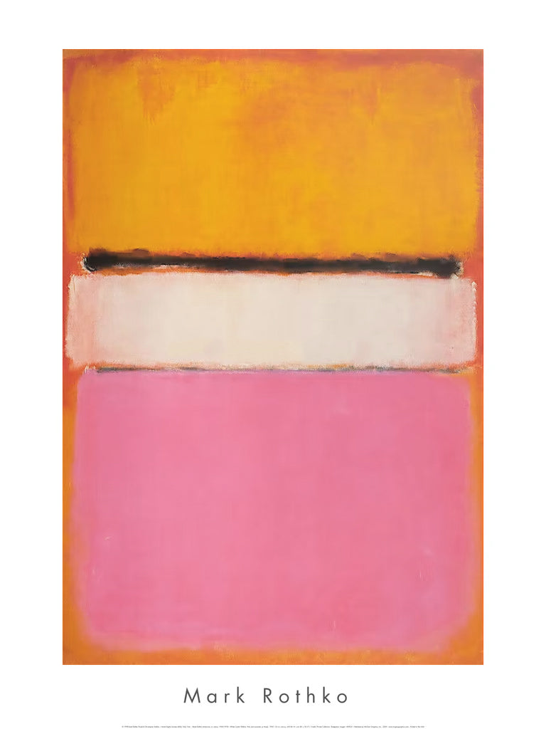 White Center (Yellow, Pink and Lavender on Rose), 1950