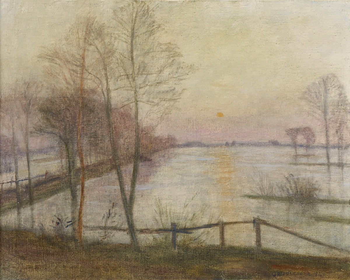 Dämmerung - Blick aus dem Atelierfenster nach Osten