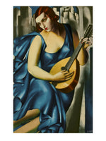 Tamara De Lempicka - Donna in blù suona mandolino