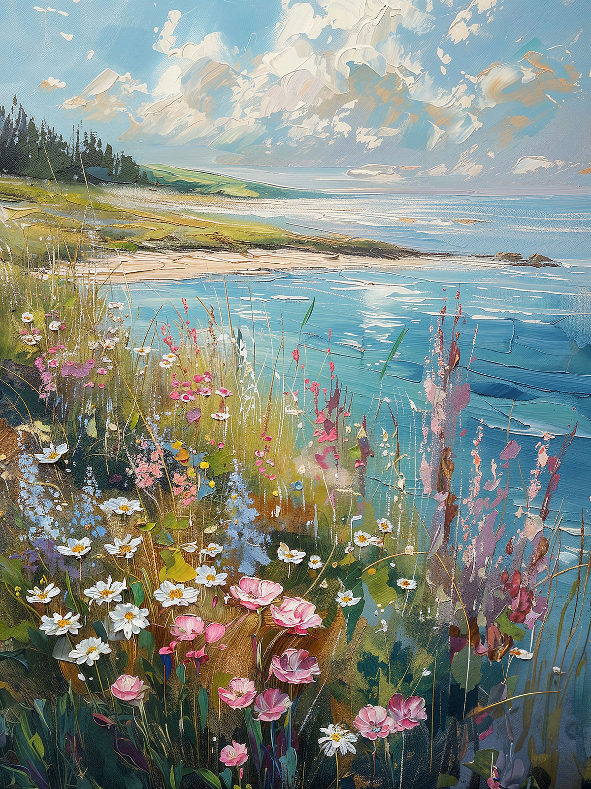 Vibrant Coastal Landscape I