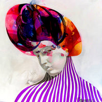 Colorful Striped Portrait