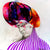 Colorful Striped Portrait