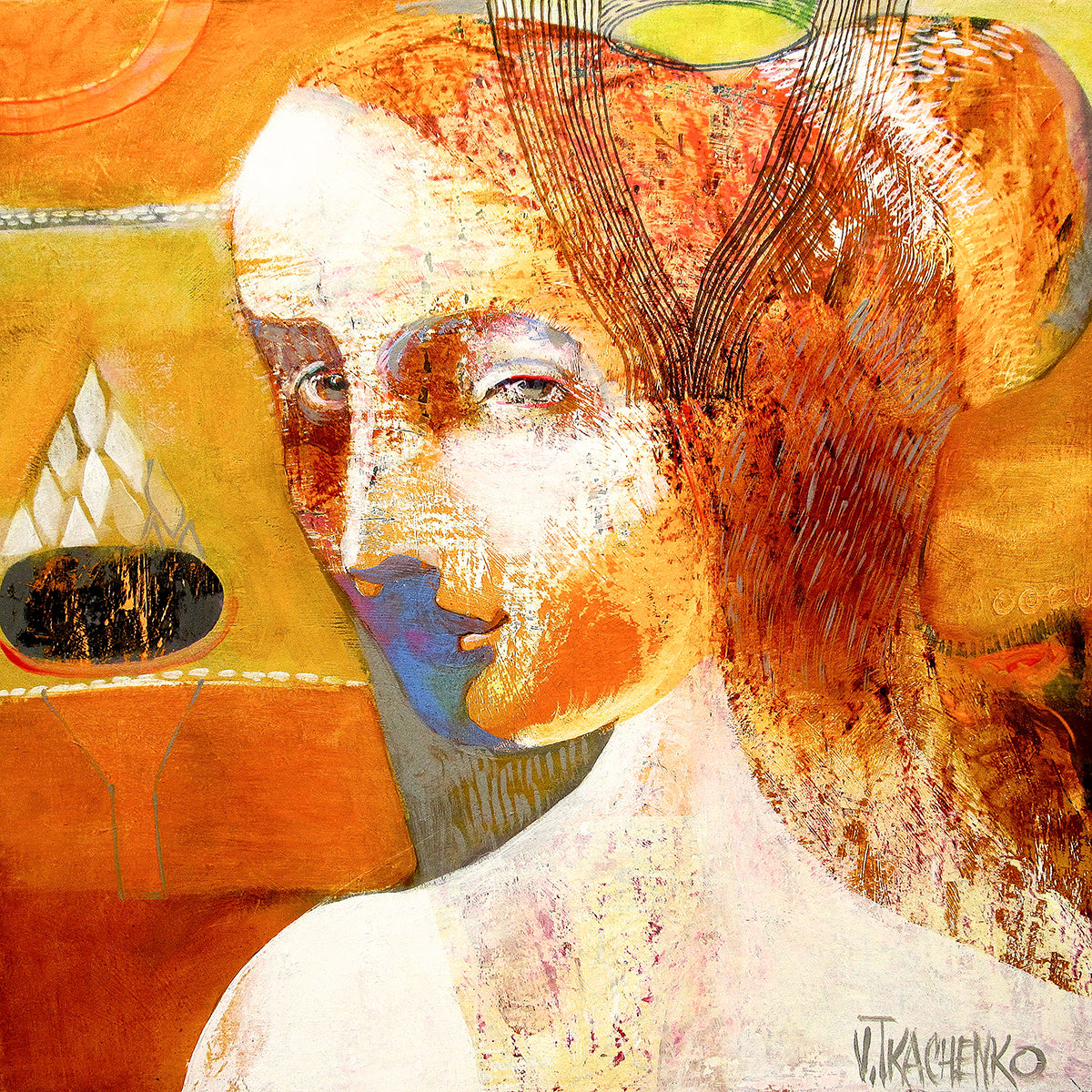 Mysterious Orange Gaze