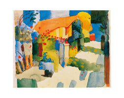 August Macke - Haus im Garten