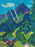 Ernst Ludwig Kirchner - Bündner Landschaft mit Sonnenstr
