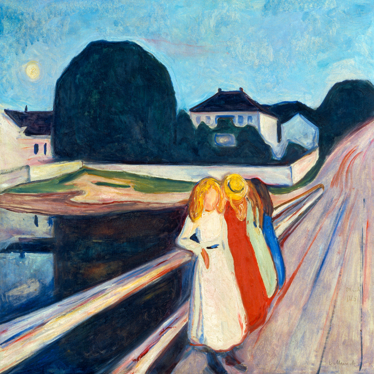 Edvard Munch - Vier Mädchen auf der Brücke