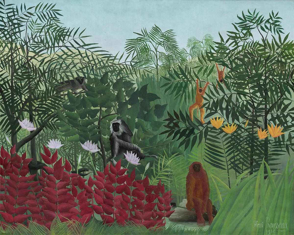 Henri Rousseau - Tropenwald mit Affen