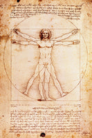 Leonardo Da Vinci - Proportionszeichnung nach Vitruv