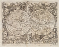 Adam Elsheimer - Karte der Erdhemisphären