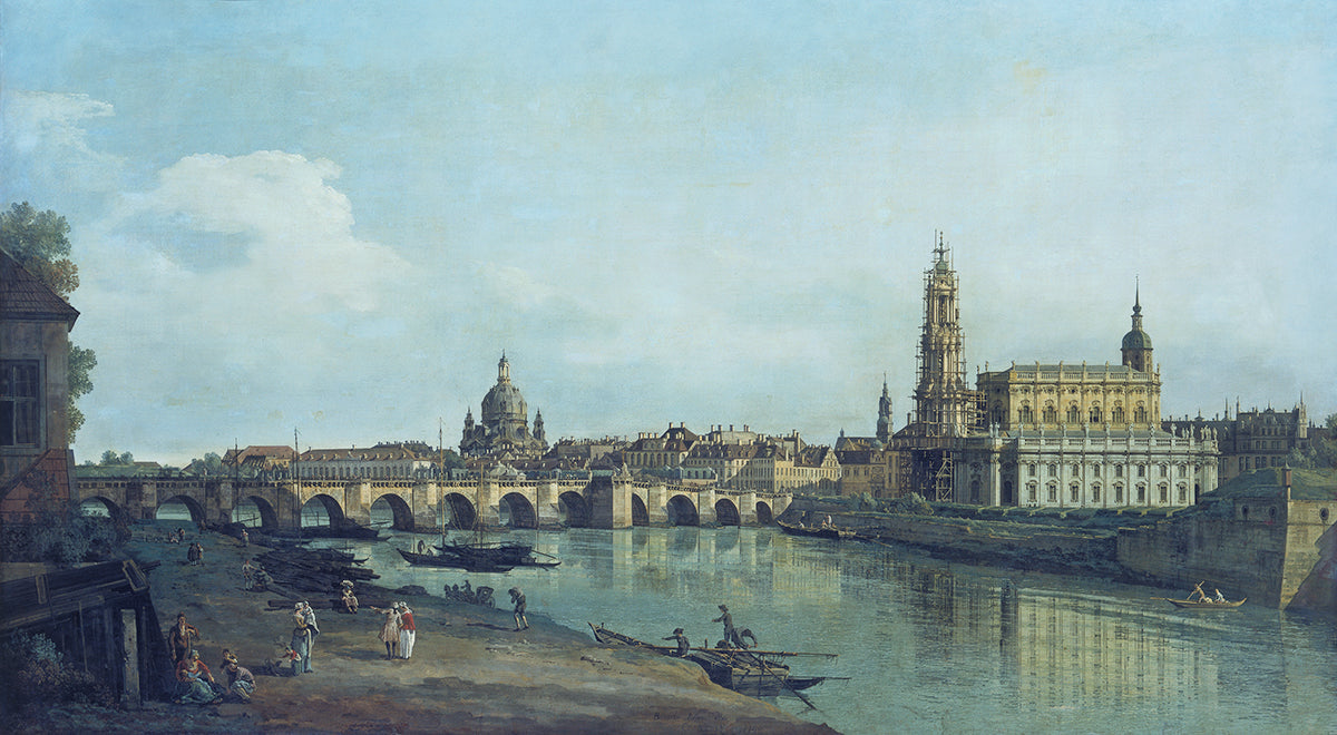 Dresden vom rechten Elbufer oberhalb der Augustusbrücke - Neuauflage