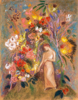Odilon Redon - Frauengestalt in Blumen