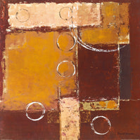 David Sedalia - Circles on red-brown II