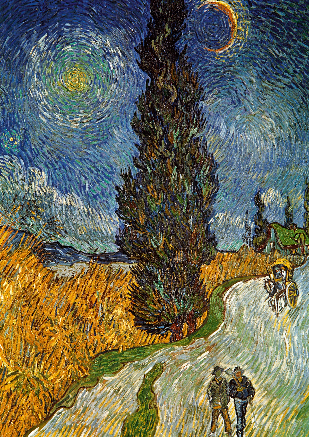 Vincent Van Gogh - Landstraße mit Zypresse und Stern