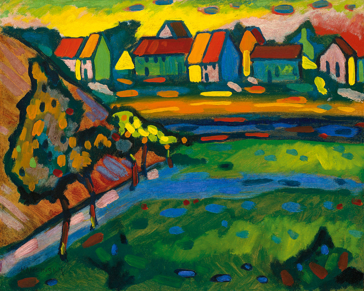 Wassily Kandinsky - Bayrisches Dorf mit Feld